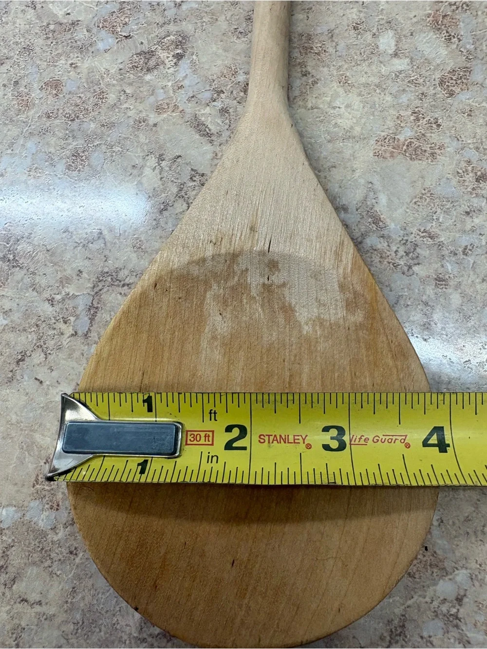 Wooden Cooking Spoon with Red Grip - Classic Kitchen Utensil
